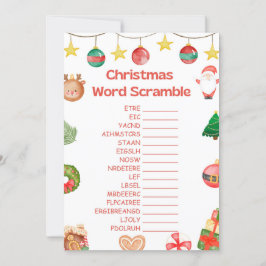 Spaß Weihnachtsspiel - Nicht bearbeitbar - Einladung