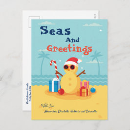 Spaß Weihnachtszeit glücklich Neues Jahr Feiertagspostkarte