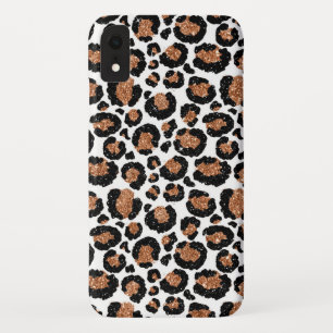 Spaß-Weiß und Goldfolien-Gepard-Muster Case-Mate iPhone Hülle