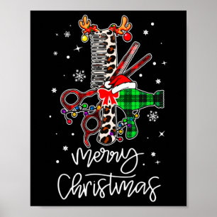 Spaß Werkzeug Friseur Barbier Frohe Weihnachten Fr Poster