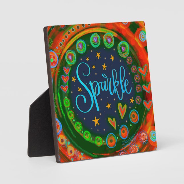 Spaß Whimsical Niedlich Sparkle Kids Inspirivity E Fotoplatte (Vorderseite)