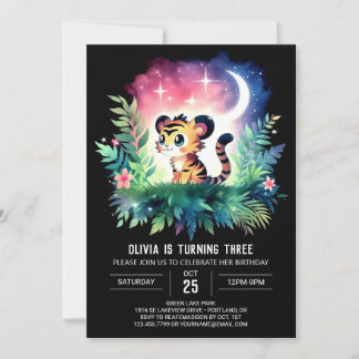 Spaß Whimsical Tiger Geburtstag Einladung