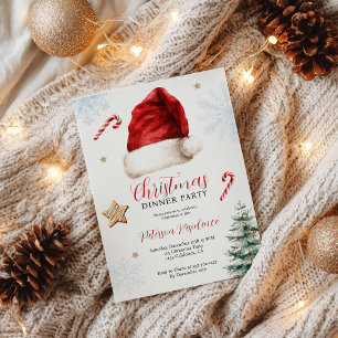 Spaß Whimsical Weihnachtsmannmütze Weihnachtsabend Einladung