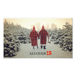 Spaß Winter als Odde/Dänemark Foto Print!