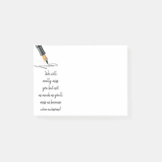 Spaß wir verpassen Sie Zitat Meme Spaß Post-it Klebezettel (Vorderseite)