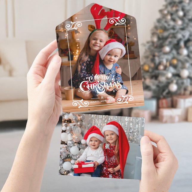 Spaß Wirble Weihnachtsbräune Frohe Weihnachten Fot All In One Einladung (Von Creator hochgeladen)