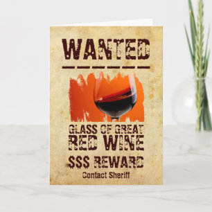 Spaß wollte Rotwein-Gruß-Karte! Karte
