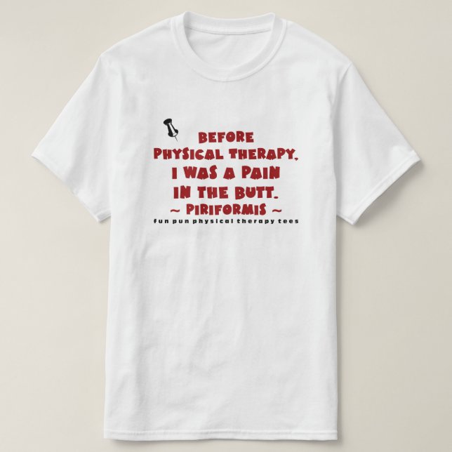 Spaß-Wortspiel PTees (Piriformis) T-Shirt (Design vorne)