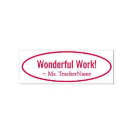 Spaß "Wunderbare Arbeit!" + Name des benutzerdefin Permastempel