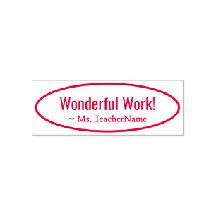 Spaß "Wunderbare Arbeit!" + Name des benutzerdefin Permastempel
