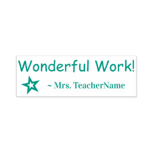 Spaß "Wunderbare Arbeit!" Tutor Rubber Briefmarke Permastempel