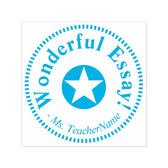 Spaß "Wunderbarer Essay!" + Benutzerdefinierter Tu Permastempel (Design)