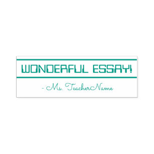Spaß "WUNDERSCHÖNE ESSAY!" Briefmarke aus Kautschu Permastempel