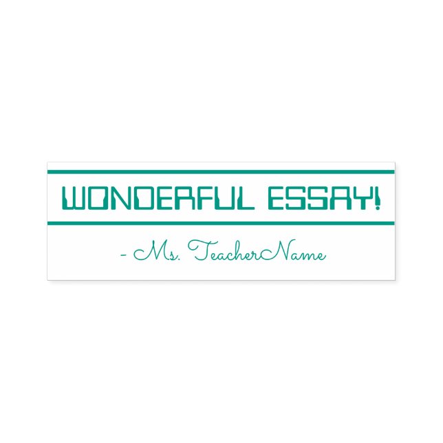 Spaß "WUNDERSCHÖNE ESSAY!" Briefmarke aus Kautschu Permastempel (Design)