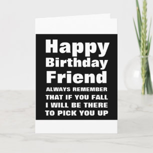 Spaß You Fall Funny Happy Birthday Friend Card Karte