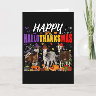 Spaß Ziegen Mumie Pilger Santa Kostüm Frohe Weihna Karte