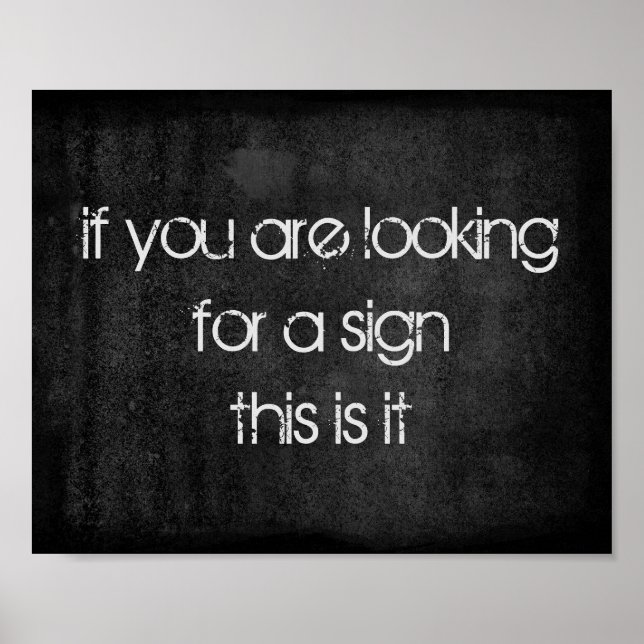 Spaß Zitat auf bedrücktem dunkelgrau Poster (Vorne)