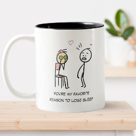 Spaß Zitat Gewitter Valentinstag Stickman Zweifarbige Tasse