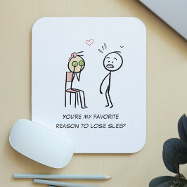 Spaß Zitat Stickman Facial Funny Valentinstag Mousepad