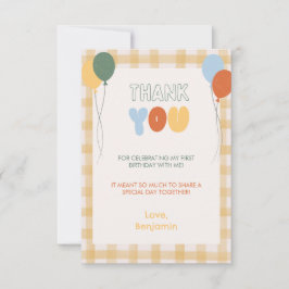 Spaß zu sein Ein Gelb Aquarell Kariert Danke