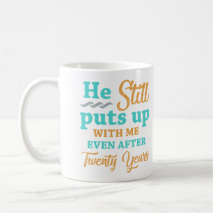 Spaß zum 20. Jahrestag der Hochzeit für Frauen Kaffeetasse