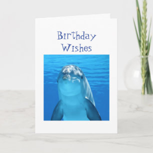 Spaß zum Geburtstag wünscht Porpoise oder Dolphin Karte
