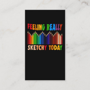 Spaß zum Zeichnen von Funny Pencil Artist Painting Visitenkarte