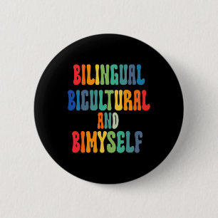 Spaß zweisprachig bikulturell und Bimyself ASL Dea Button