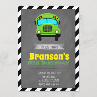 Spaßbus-Geburtstags-Party Einladung