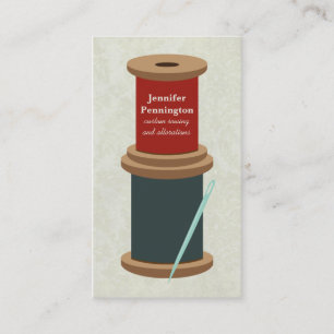 Spaßfaden und kundenspezifische nähende visitenkarte