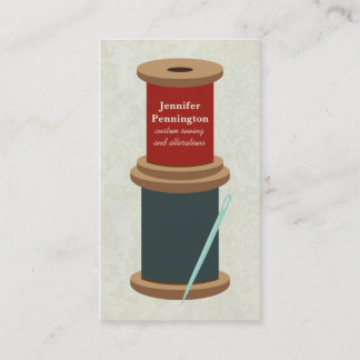 Spaßfaden und kundenspezifische nähende visitenkarte