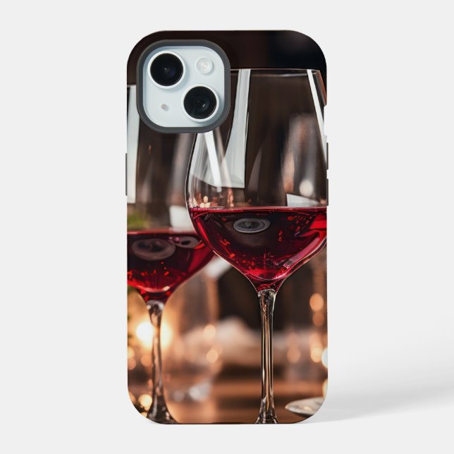 Spaßglas Wein iPhone 15 Hülle (Rückseite)