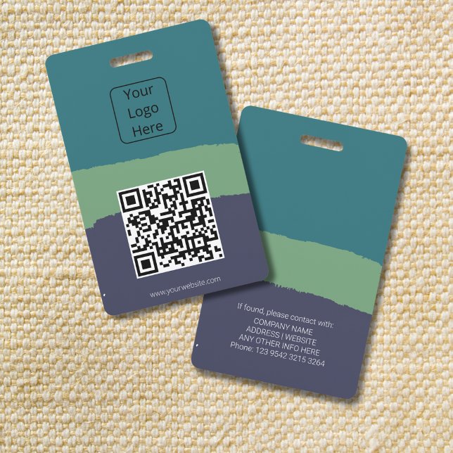 Spaßig editierbare Farb-QR-Code- und Logo-ID-Karte Ausweis (Von Creator hochgeladen)