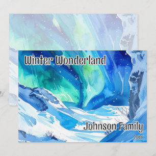 Spaßige Aquarell-Abstrakt-Schönheit des Winters Be Feiertagskarte