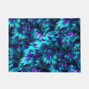 Spaßige blaue und violette Kunststoff-Monsterfell- Fußmatte