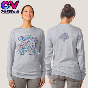 Spaßige bunte lebendige Formen T-Shirt