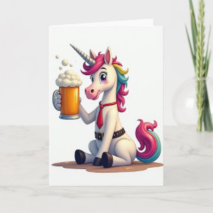 Spaßige Einhorn-Party-Zeit-Karte Karte