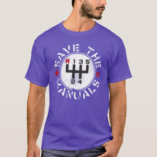 Spaßige europäische Oldtimer mit Schaltgetriebe T-Shirt