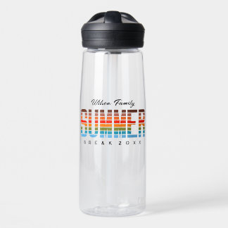 Spaßige Familien-Sommerferien Strandurlaub Sonnenu Trinkflasche