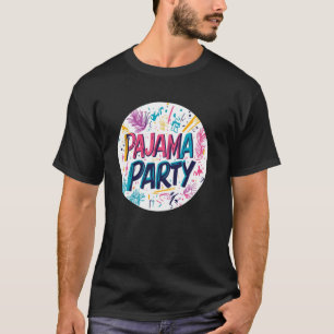 Spaßige farbenfrohe Pyjama-Party-Statement-Kostüm T-Shirt