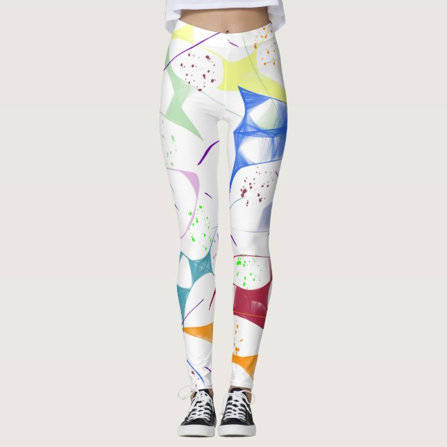 Spaßige Formen und Spritzer Leggings (Vorderseite)