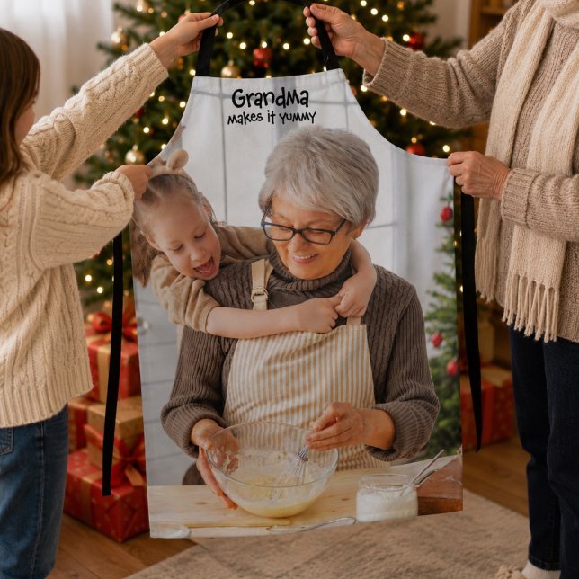 Spaßige Foto-Schürze Großmutter Weihnachtsgeschenk Schürze (Von Creator hochgeladen)