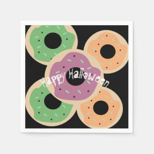 Spaßige Frohe Halloween-Frosted-Sprinkle-Donuts Serviette