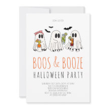 Spaßige Geister-Erwachsene-Buh und Alkohol-Hallowe