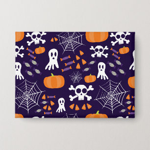 Spaßige gruselige Halloween-Figuren Button
