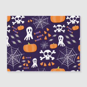 Spaßige gruselige Halloween-Figuren Magnetkarte