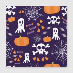 Spaßige gruselige Halloween-Figuren Magnetkarte