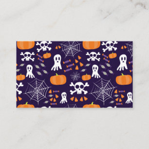 Spaßige gruselige Halloween-Figuren Visitenkarte
