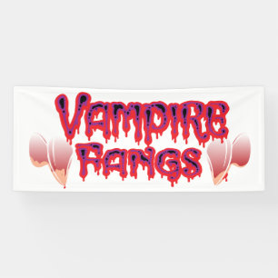 Spaßige Halloween blutige Vampirzähne Banner