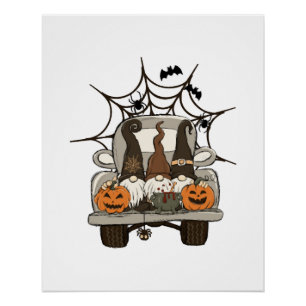 Spaßige Halloween-Designs Halloween-Gnome auf eine Poster